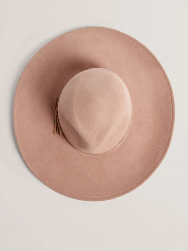 Abbiiio Bow Detail Pure Wool Fedora Hat