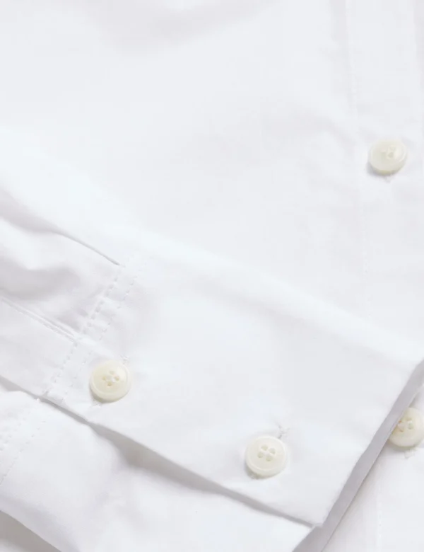 Allai Oversized Corsage Detail Cotton Shirt