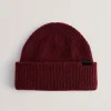 Alliiie Ribbed Knit Turn-Up Beanie Hat