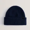 Alliiie Ribbed Knit Turn-Up Beanie Hat