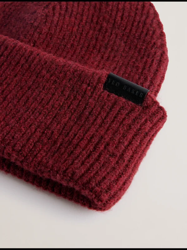 Alliiie Ribbed Knit Turn-Up Beanie Hat