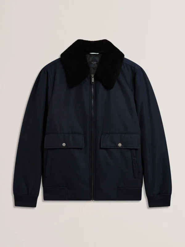 Avitore Bomber Removable Shearling Collar