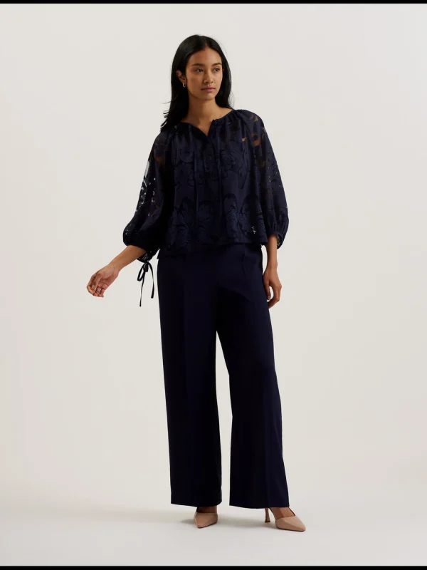 Bacina Lace 3/4 Balloon Sleeve Blouse