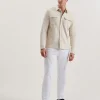 Belza Textured Cotton Utility Pocket Overshirt