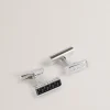 Carbie Carbon Fibre Bar Metal Cufflinks