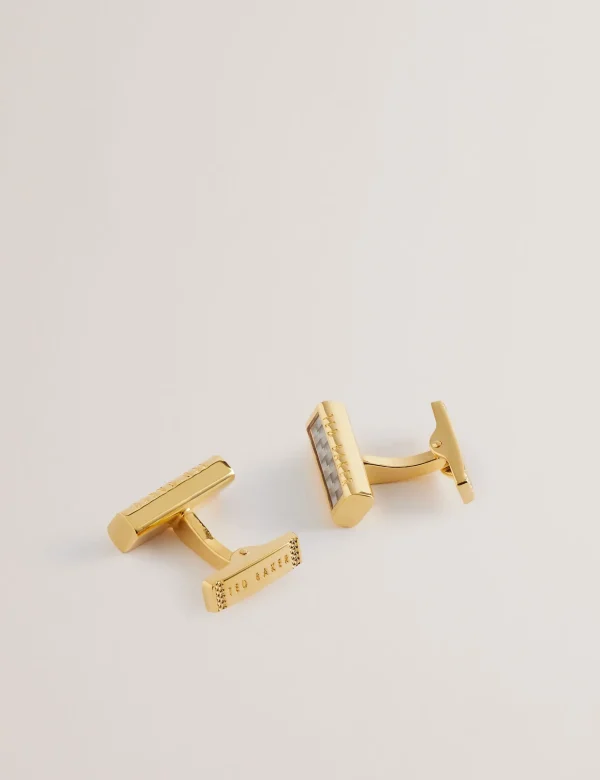 Carbie Carbon Fibre Bar Metal Cufflinks