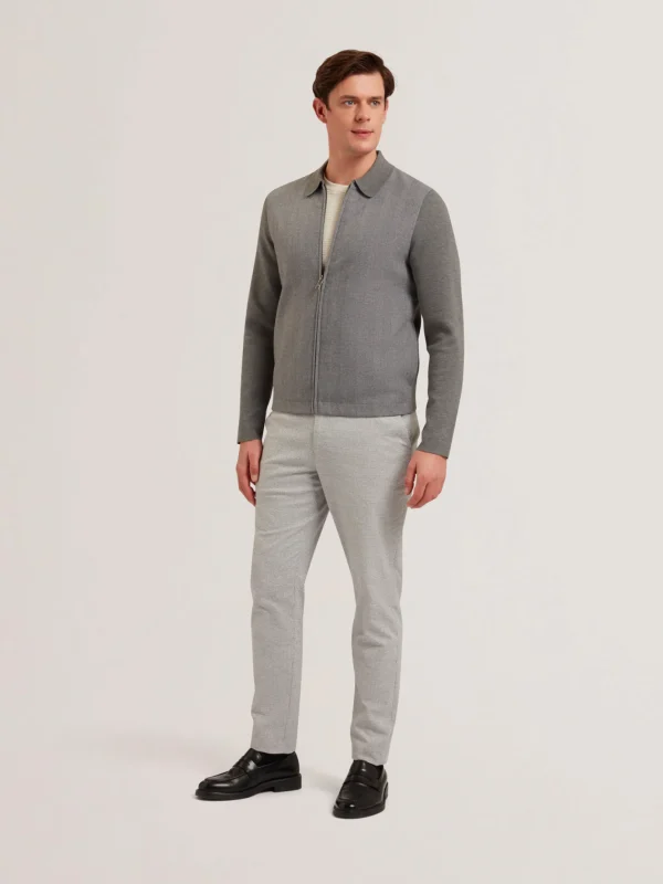 Dejo Long Sleeve Herringbone Full Zip