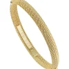 Dotett Dotted Texture Hinged Bangle Bracelet