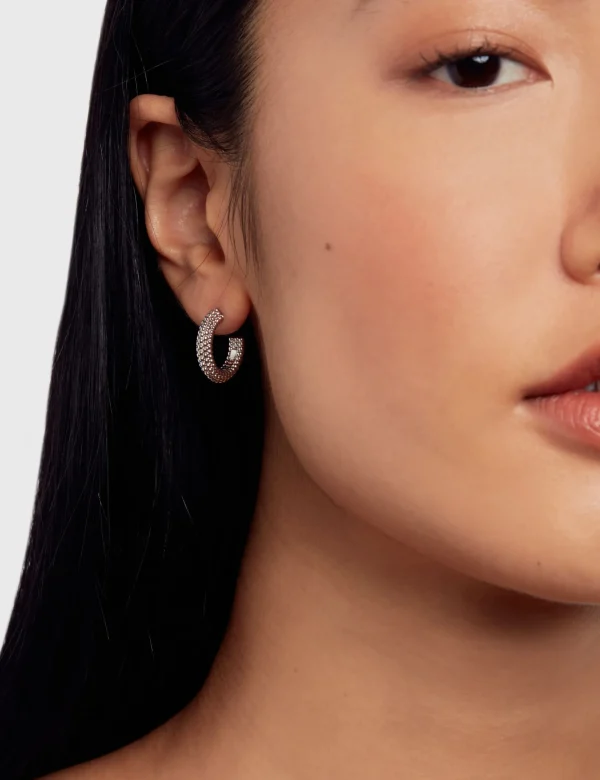 Dotetta Dotted Texture Hoop Earrings