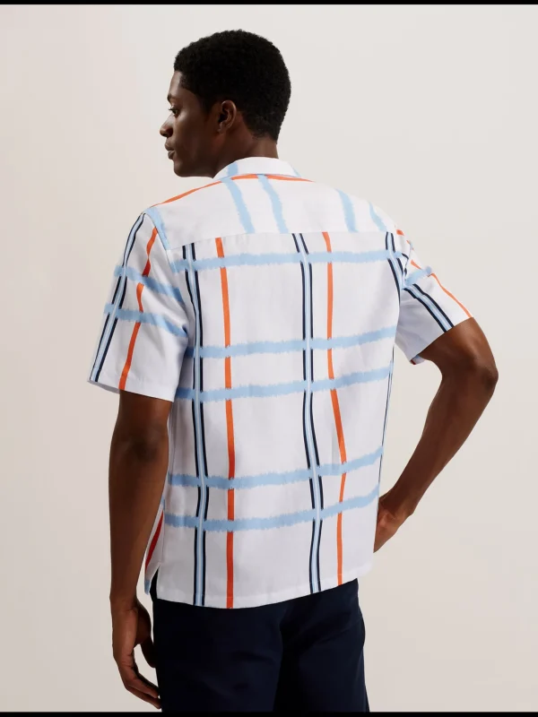 Gardon Check Print Relaxed Short Sleeve Shirt