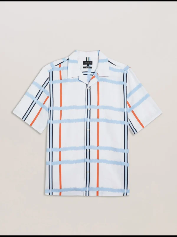 Gardon Check Print Relaxed Short Sleeve Shirt