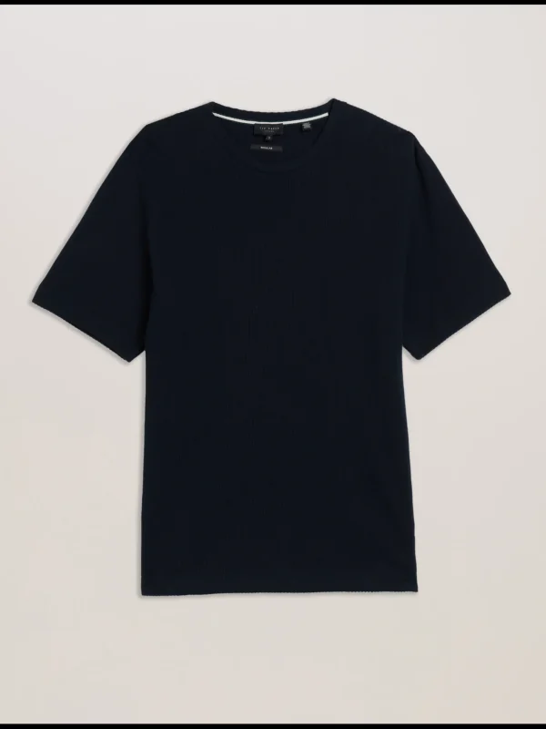 Heynes Ribbed Cotton Crew Neck T-Shirt