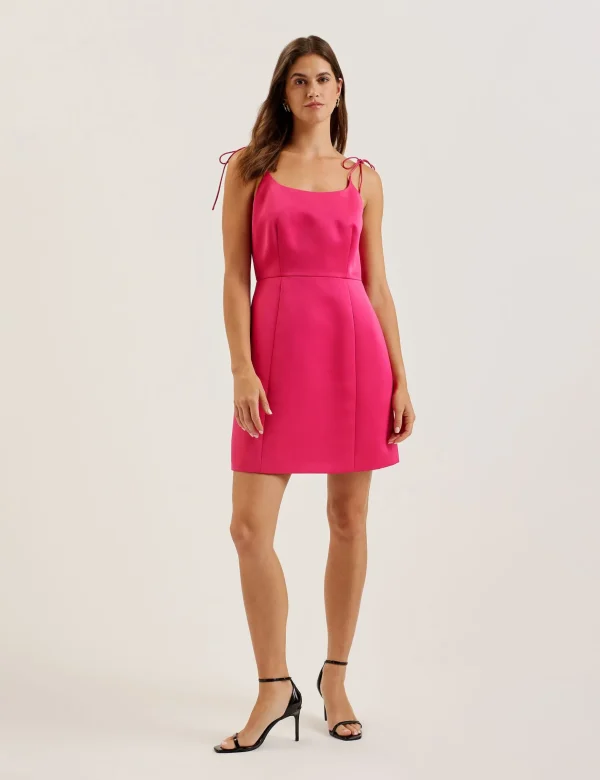 Kavala Tie Strap Square Neck Mini Dress