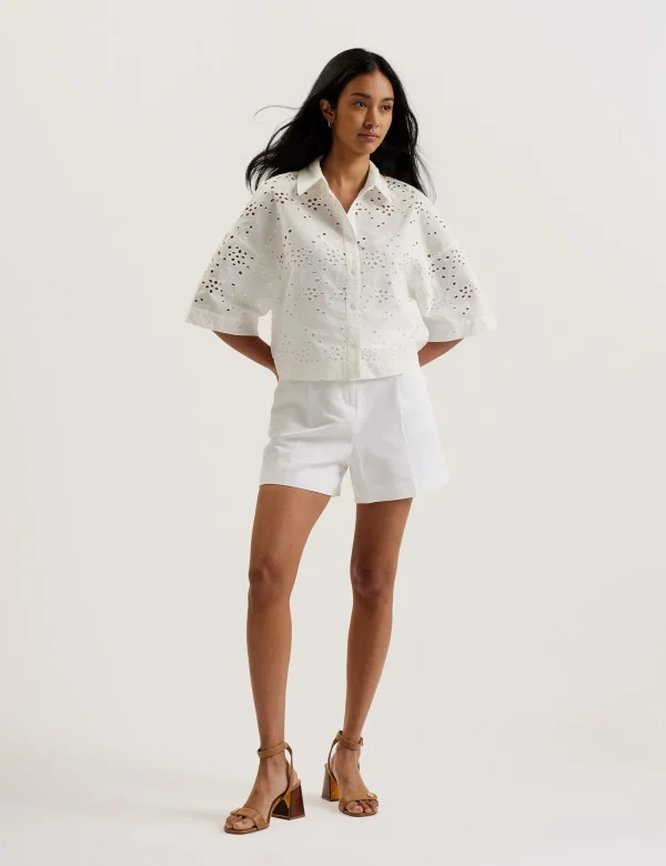 Kilkis Broderie Cropped Shirt