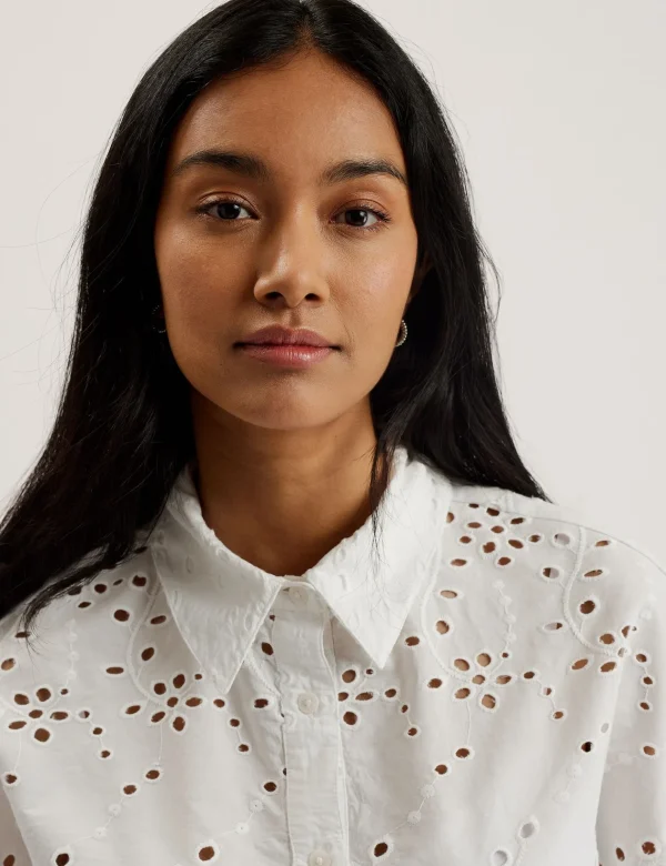 Kilkis Broderie Cropped Shirt