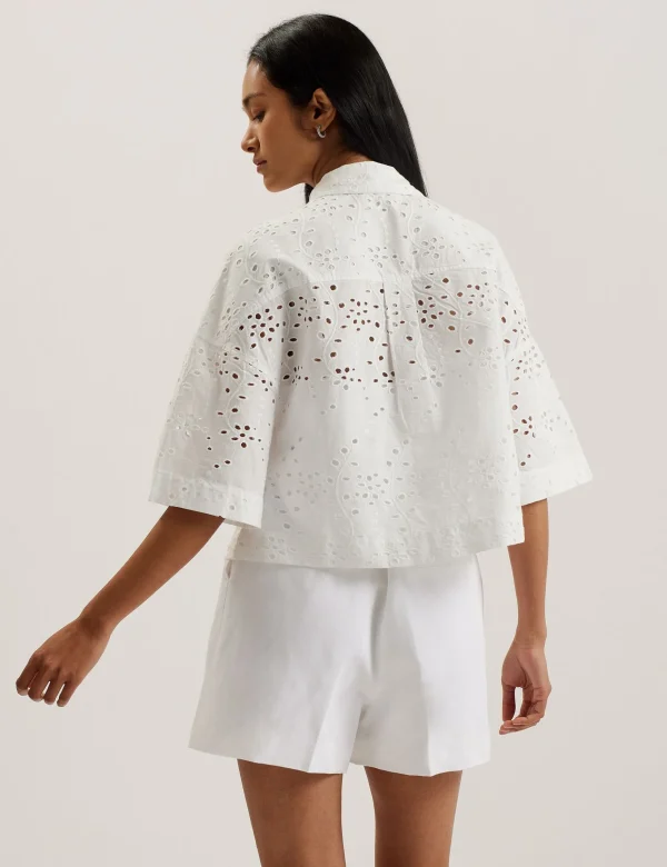 Kilkis Broderie Cropped Shirt