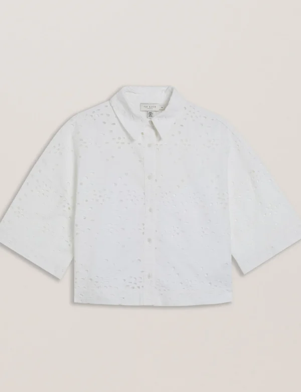 Kilkis Broderie Cropped Shirt