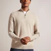 Kurnle T Knit Half Zip Funnel Neck Jumper