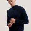 Kurnle T Knit Half Zip Funnel Neck Jumper