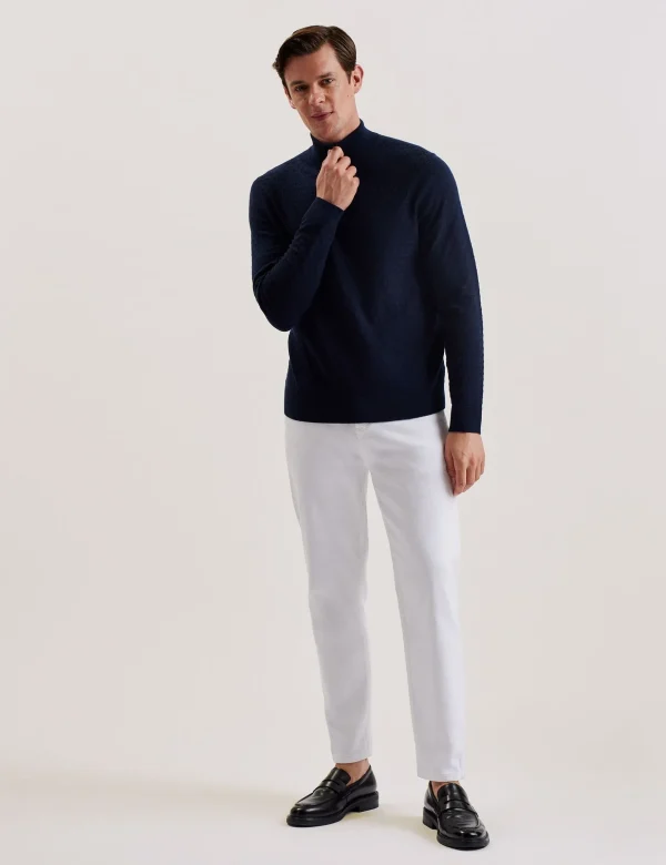 Kurnle T Knit Half Zip Funnel Neck Jumper