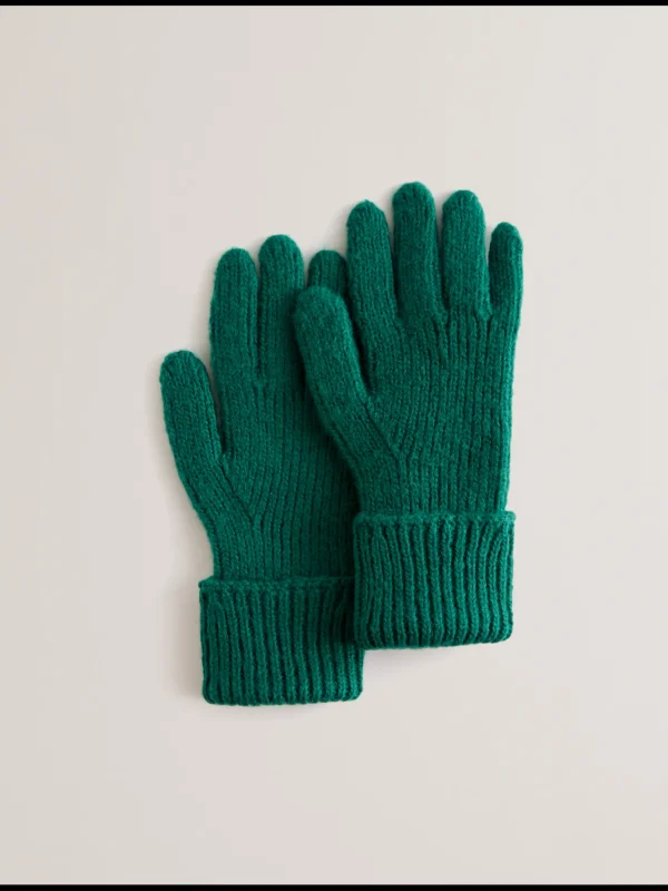 Lidiie Wool Blend Ribbed Knit Gloves