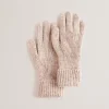 Lidiie Wool Blend Ribbed Knit Gloves