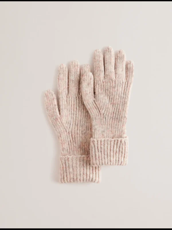 Lidiie Wool Blend Ribbed Knit Gloves