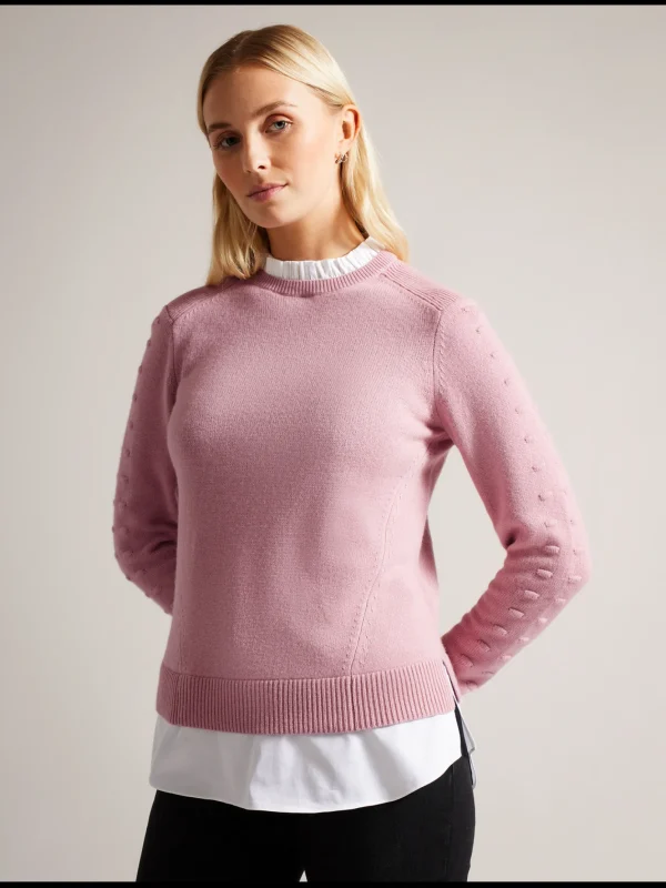 Lissiah Bobble Detail Shirt Hem Knitted Jumper