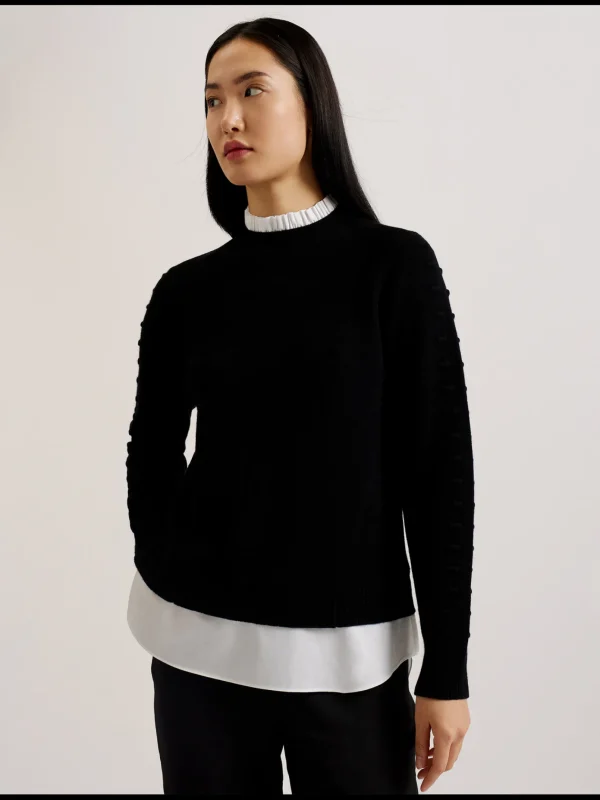 Lissiah Bobble Detail Shirt Hem Knitted Jumper