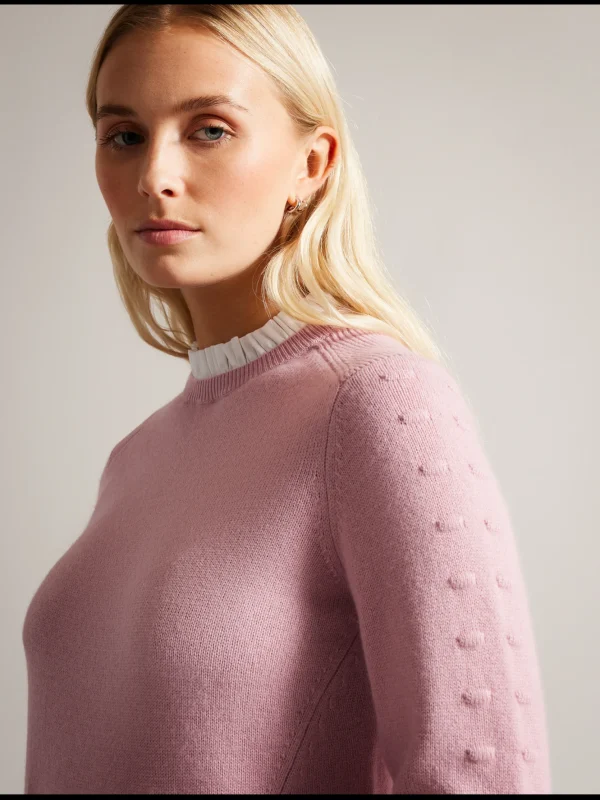 Lissiah Bobble Detail Shirt Hem Knitted Jumper