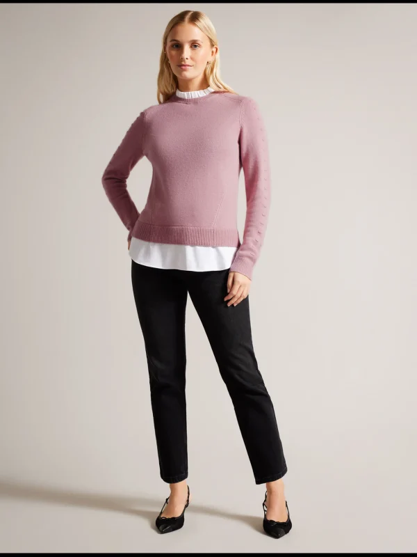 Lissiah Bobble Detail Shirt Hem Knitted Jumper