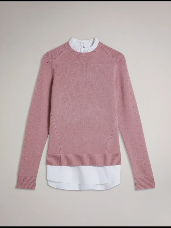 Lissiah Bobble Detail Shirt Hem Knitted Jumper