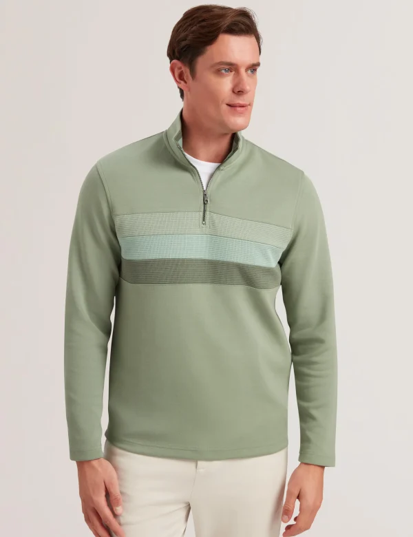 Longman Ombre Stripe Half-Zip Sweatshirt