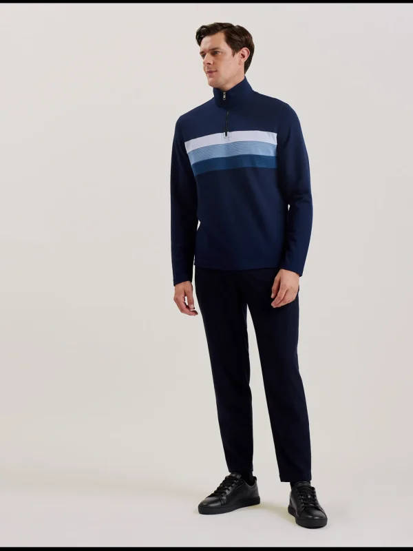 Longman Ombre Stripe Half-Zip Sweatshirt