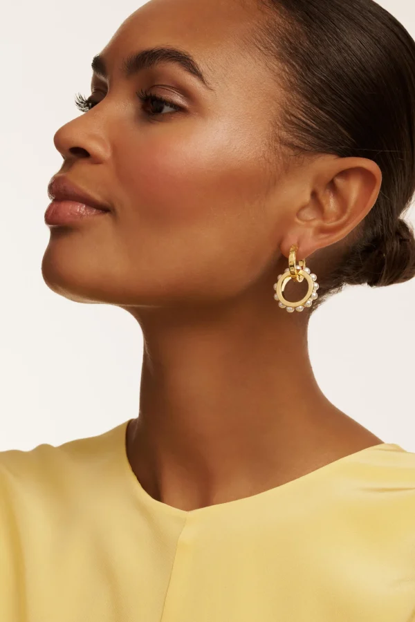 Lorrie Double Logo Link Drop Earrings