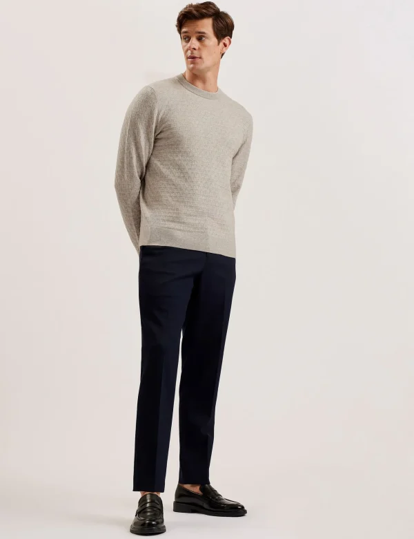 Loung Textured T Knit Crew Neck Jumper