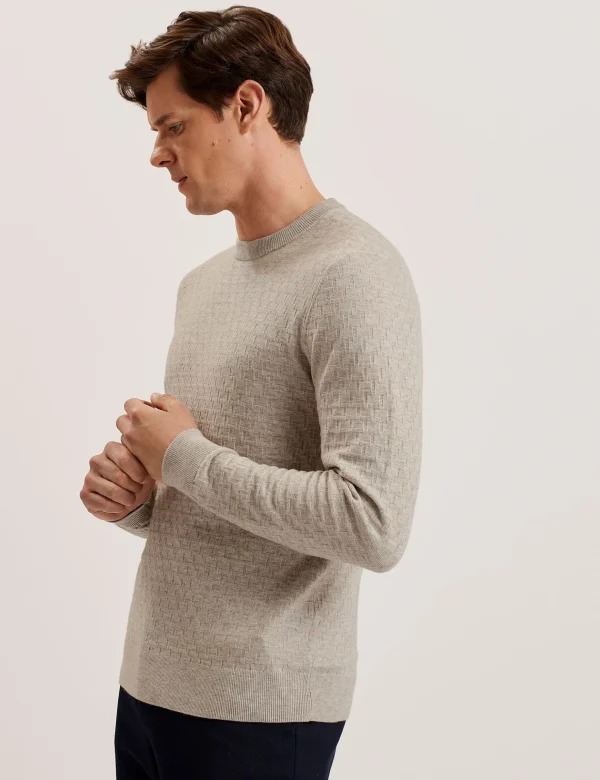 Loung Textured T Knit Crew Neck Jumper