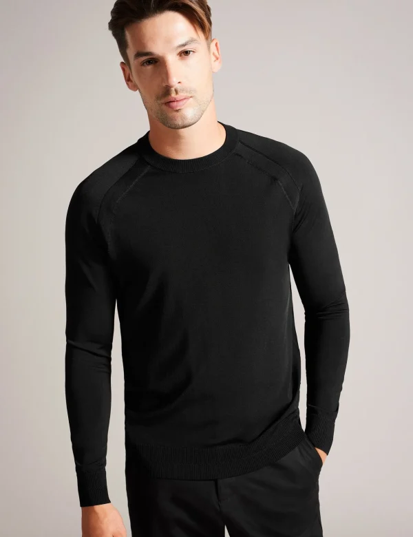 Maywo Saddle Shoulder Crew Neck Jumper