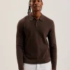 Morar Long Sleeve T Stitch Knitted Polo