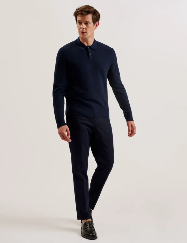 Morar T Knit Long Sleeve Polo Top