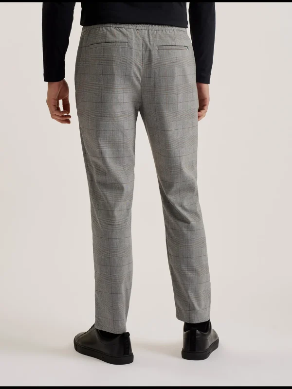 Nicolo Checked Elastic Waist Tailored Trousers