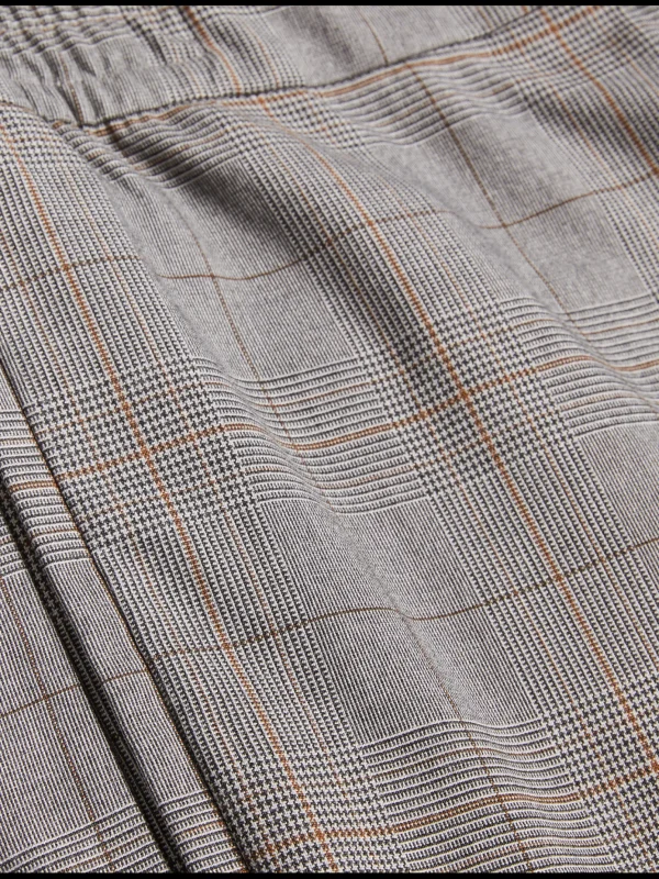 Nicolo Checked Elastic Waist Tailored Trousers