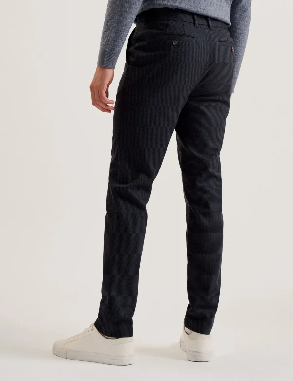 Nounds Puppytooth Pattern Slim Fit Trousers