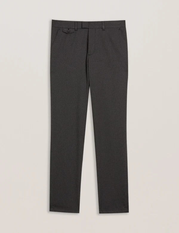 Nounds Puppytooth Pattern Slim Fit Trousers