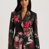 Okuni Fitted Floral Print Tailored Jacket