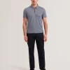 Ounslo Short Sleeve Regular Fit Printed Zip Polo