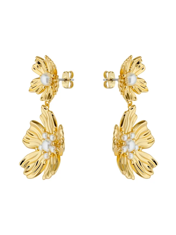 Petaria Flower Statement Drop Earrings