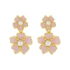 Pettina Painted Flower Drop Earrings