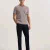 Phenes Textured Cotton Stripe Trim Polo Shirt