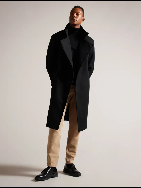 Radford Longline Funnel Neck Wool Wrap Coat